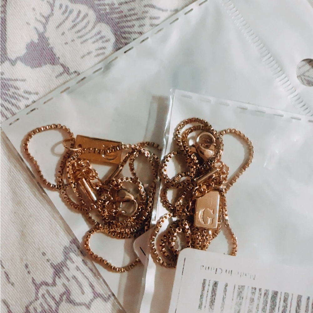 Gold Chain Necklace with Initial Pendant